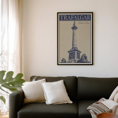 Vintage Nelson's Column Poster, Trafalgar Square London
