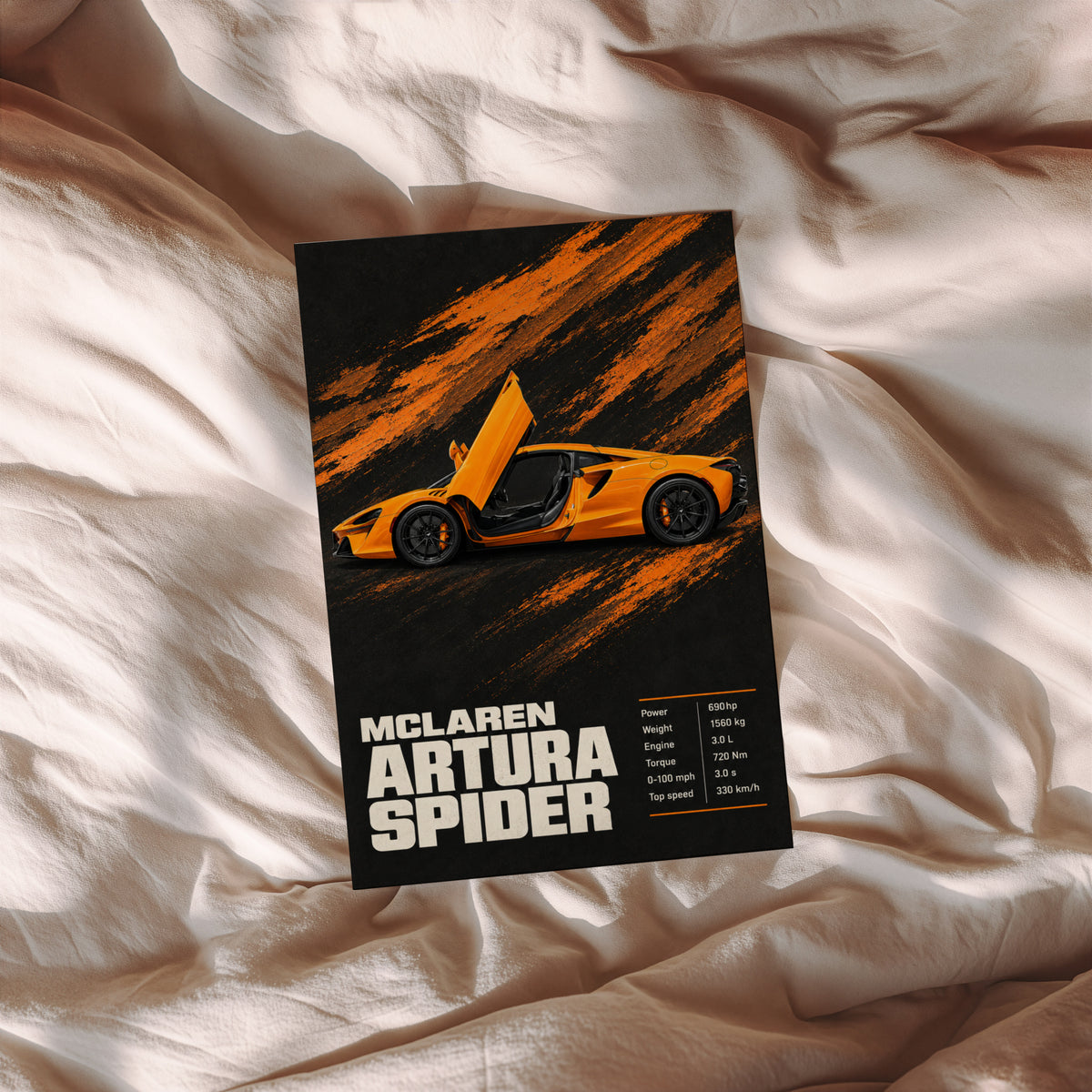 Vintage McLaren Artura Spider Print, Car Wall Art