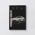 Vintage Ferrari 250 GT Print, Car Poster, Racing Wall Art