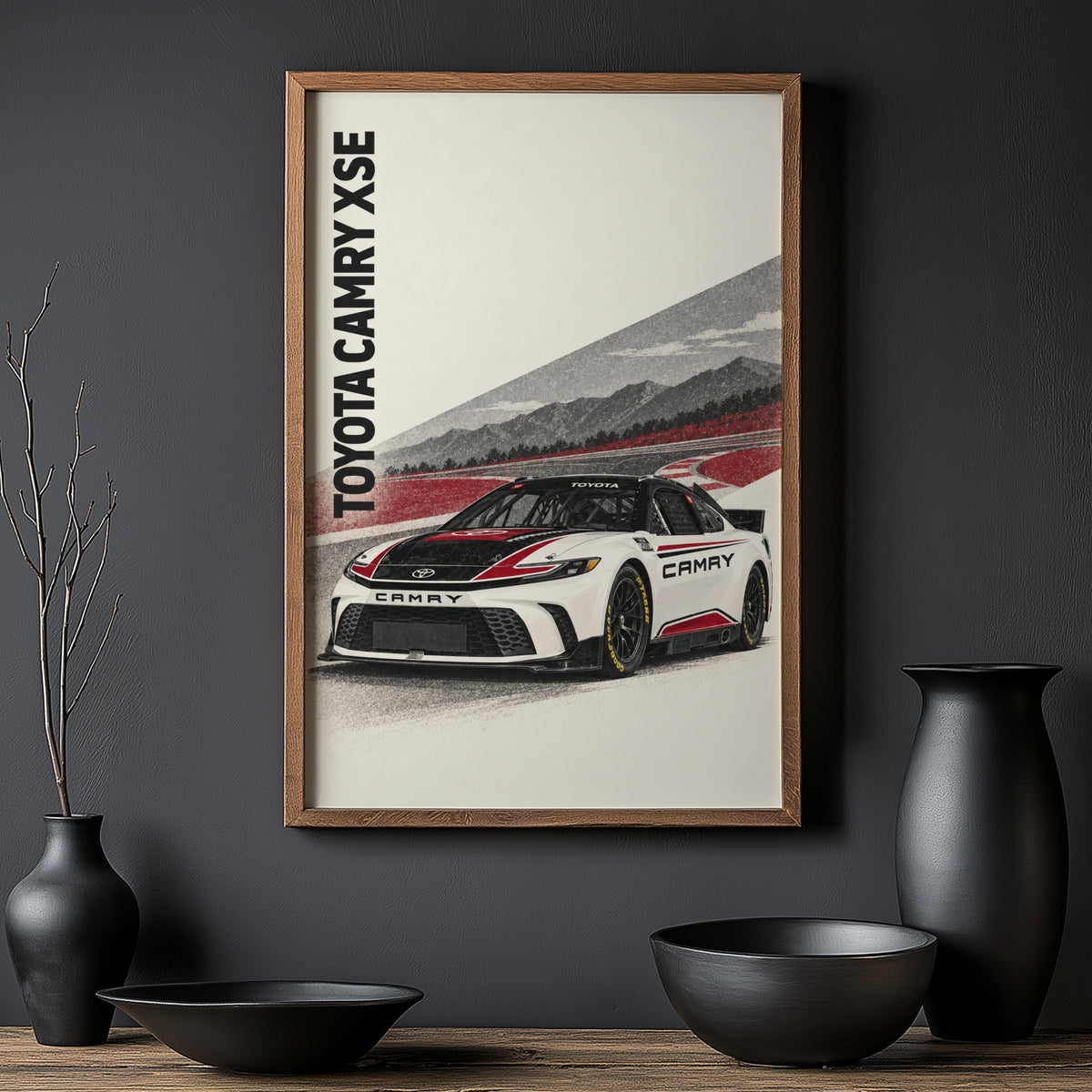 Vintage Toyota Camry Race Car Print, Motorsport