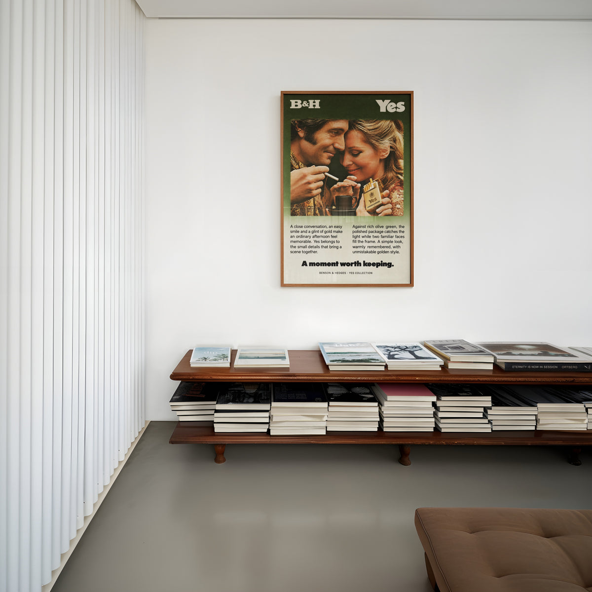 Vintage Advert Poster, Retro 1970s Wall Art, Couple Print