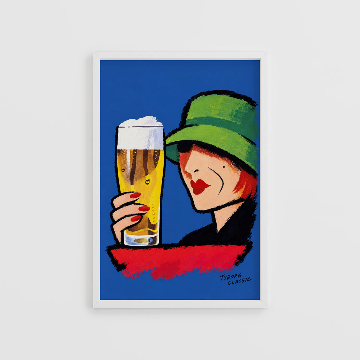 Vintage Tuborg Classic Beer Print, Poster, Bar Wall Art
