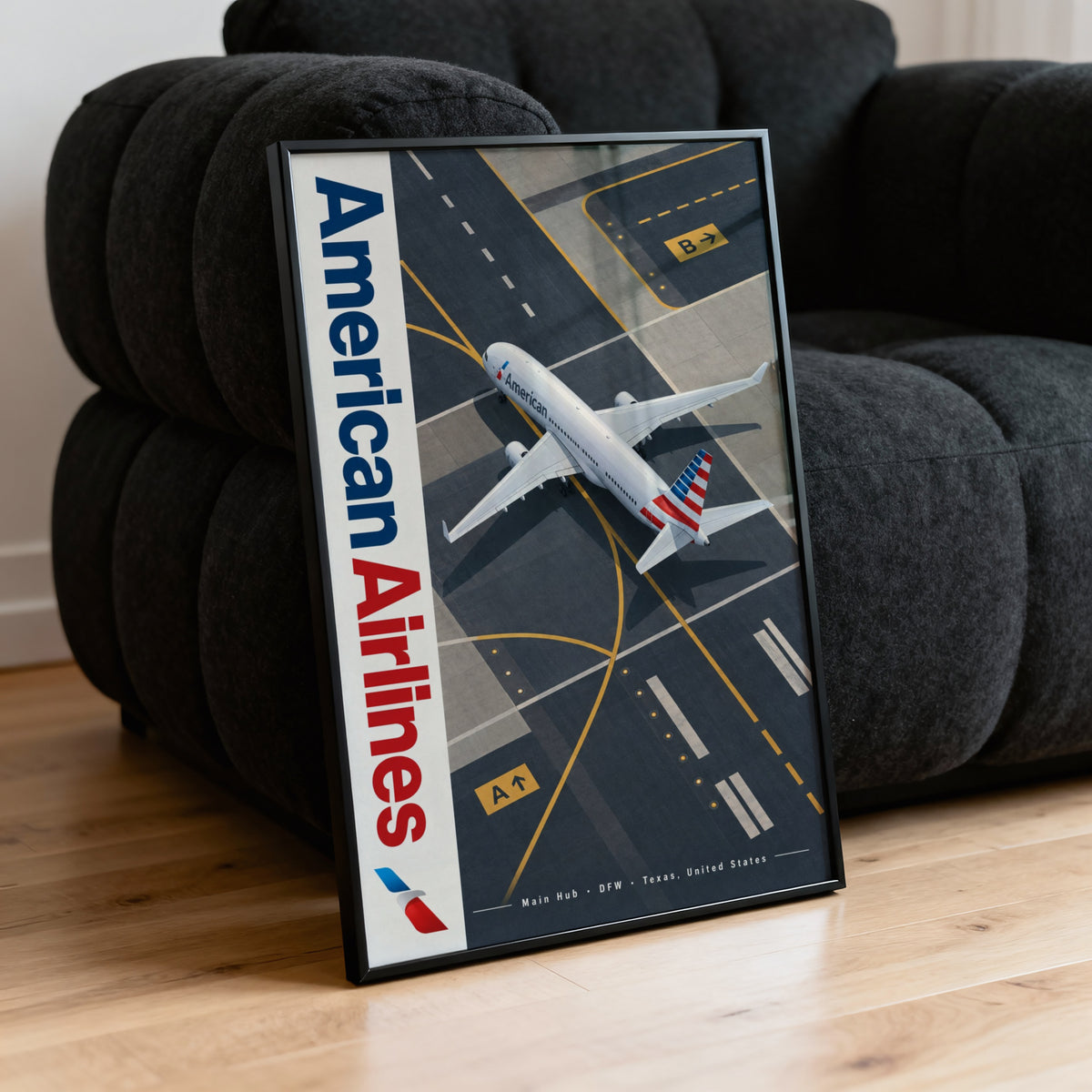 Vintage American Airlines Poster, Aviation Wall Art Print