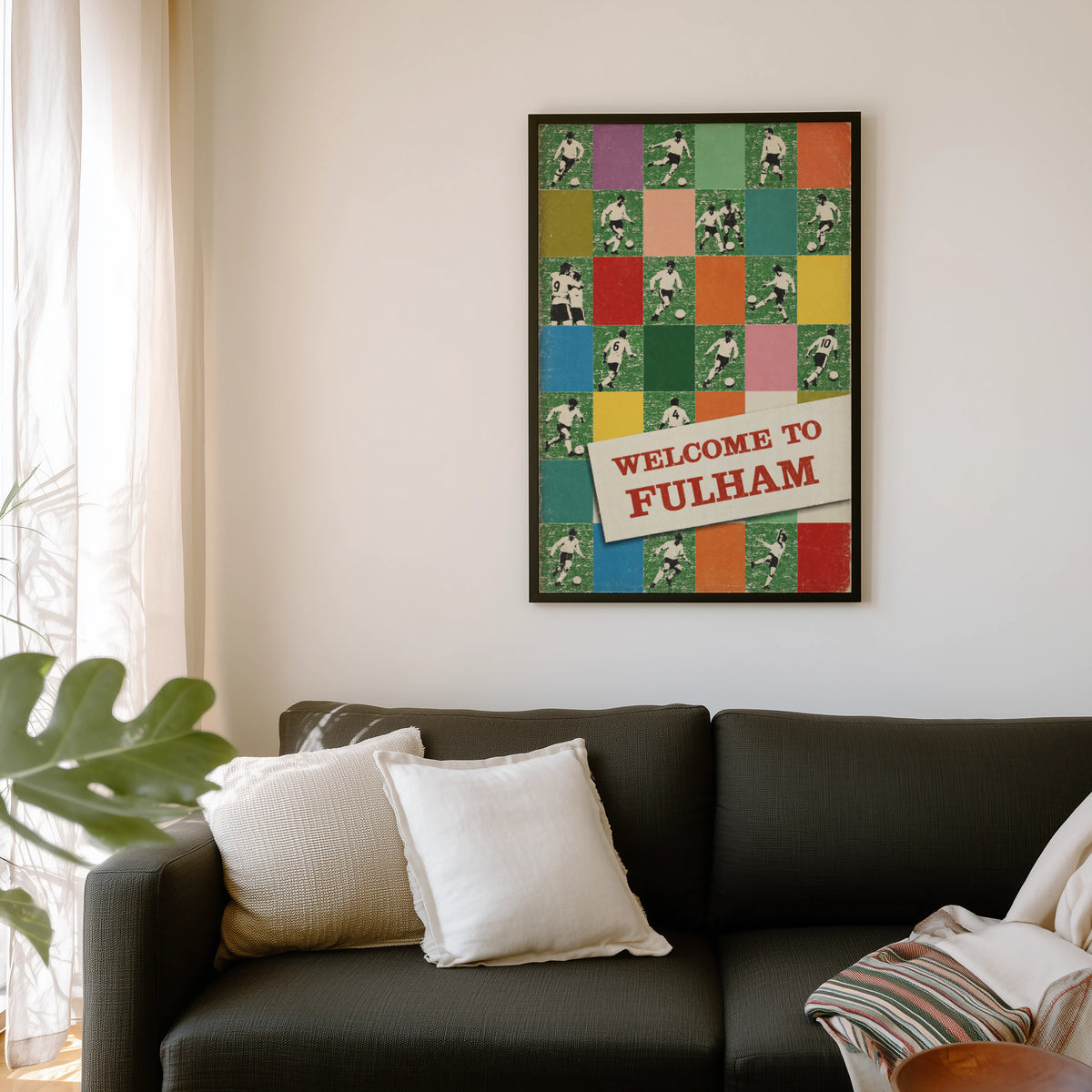 Vintage Fulham Football Poster, Retro Wall Art Print