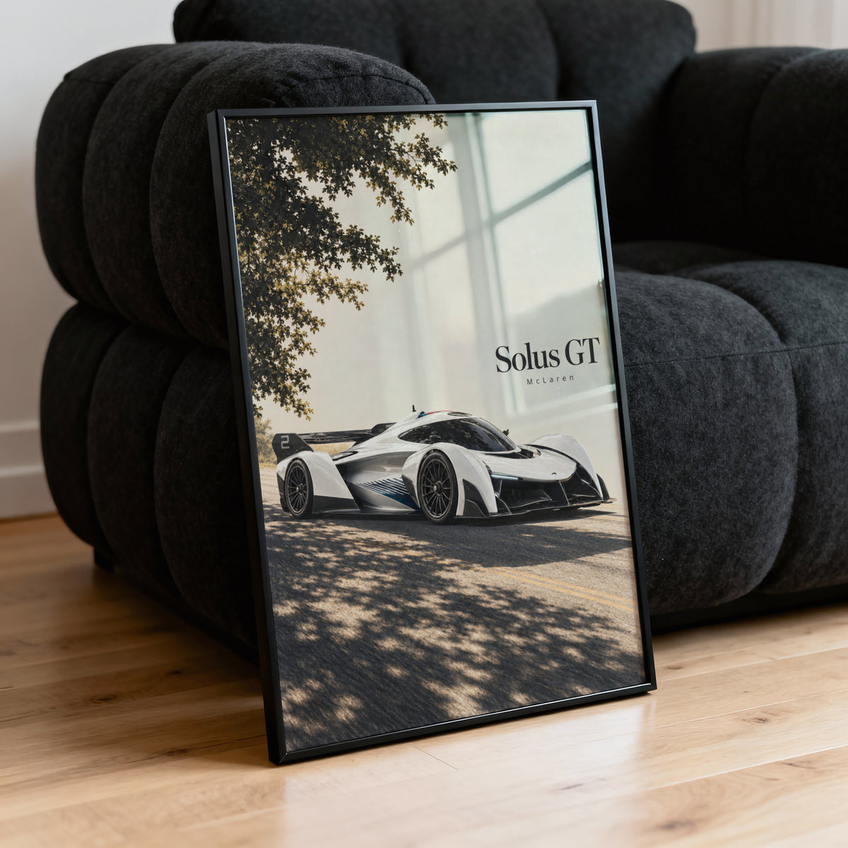 Vintage McLaren Solus GT Print, Car Wall Art