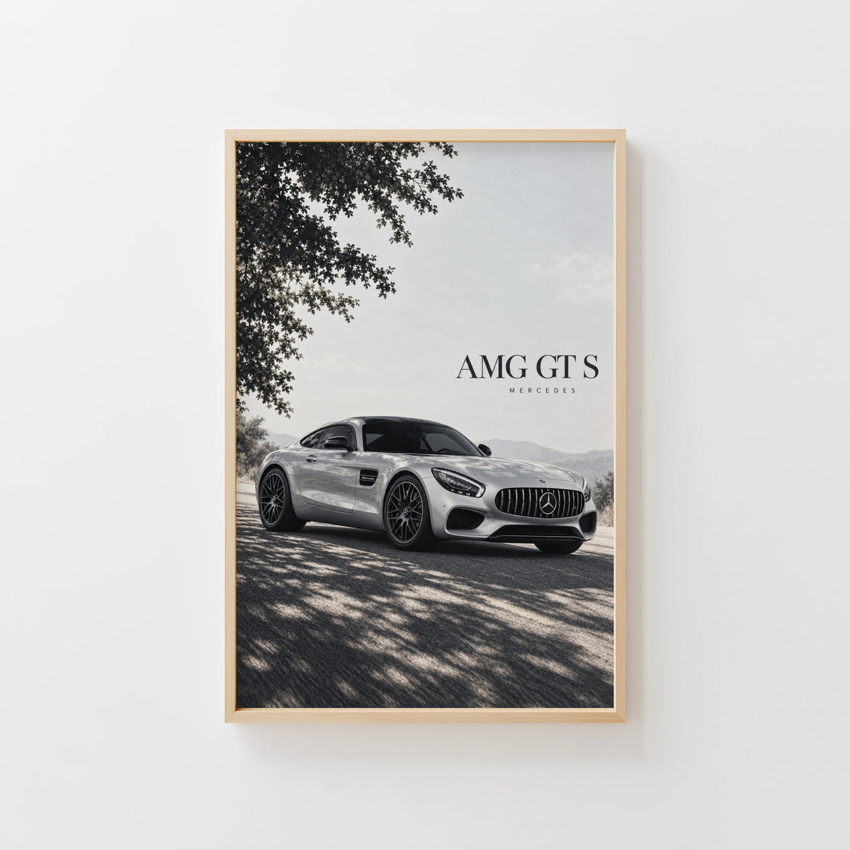 Vintage Mercedes AMG GT S Car Print Wall Art