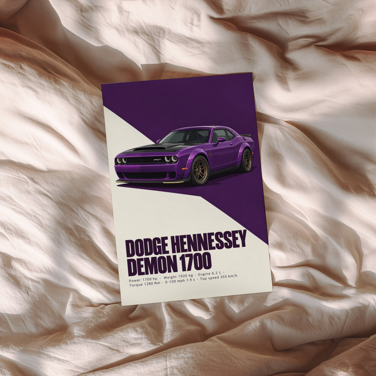 Vintage Dodge Demon Print, Muscle Car Wall Art