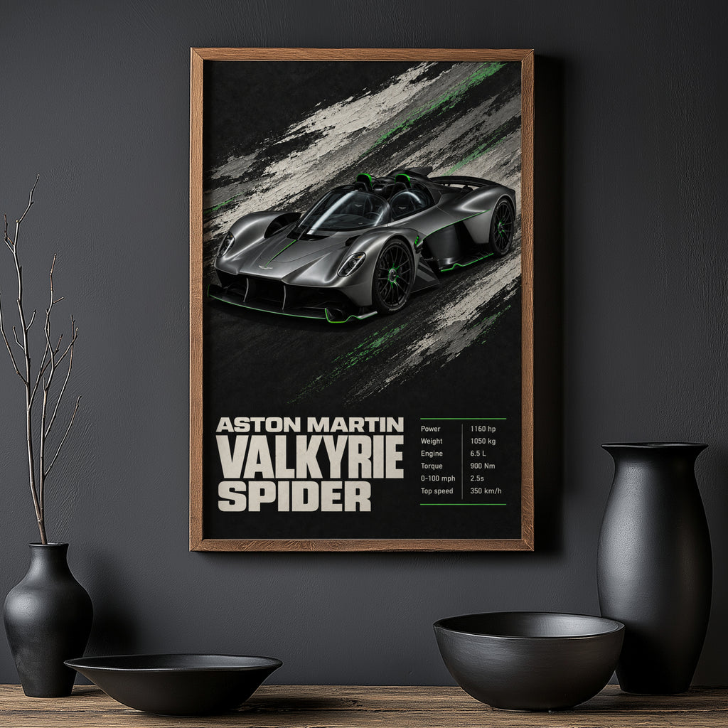 Vintage Aston Martin Valkyrie Spider Print