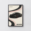 Vintage Audi R8 RWD Print, Car Poster, Supercar Wall Art