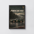 Vintage Porsche 935 Print, Racing Car Wall Art