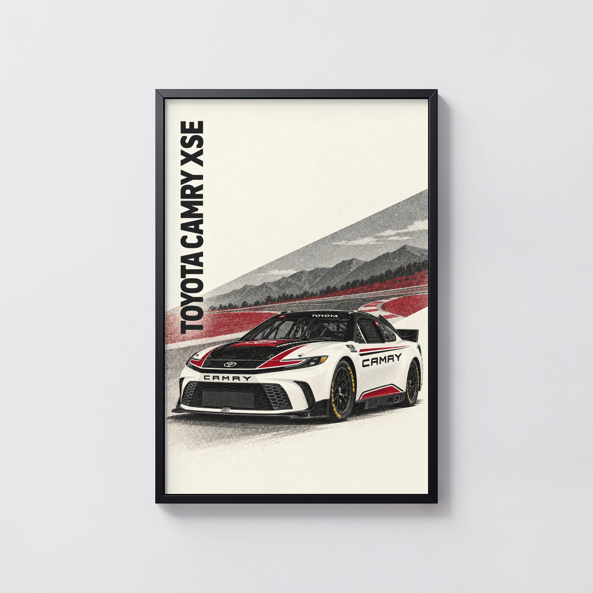 Vintage Toyota Camry Race Car Print, Motorsport