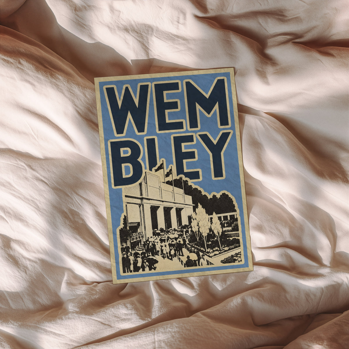 Vintage Wembley Poster, London Wall Art, England Print