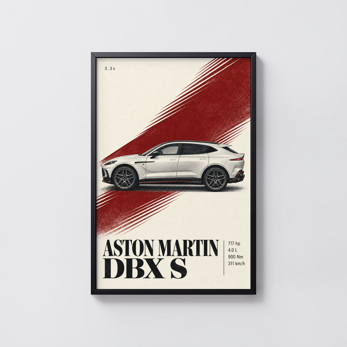 Vintage Aston Martin DBX S Print, Car Poster, Wall Art