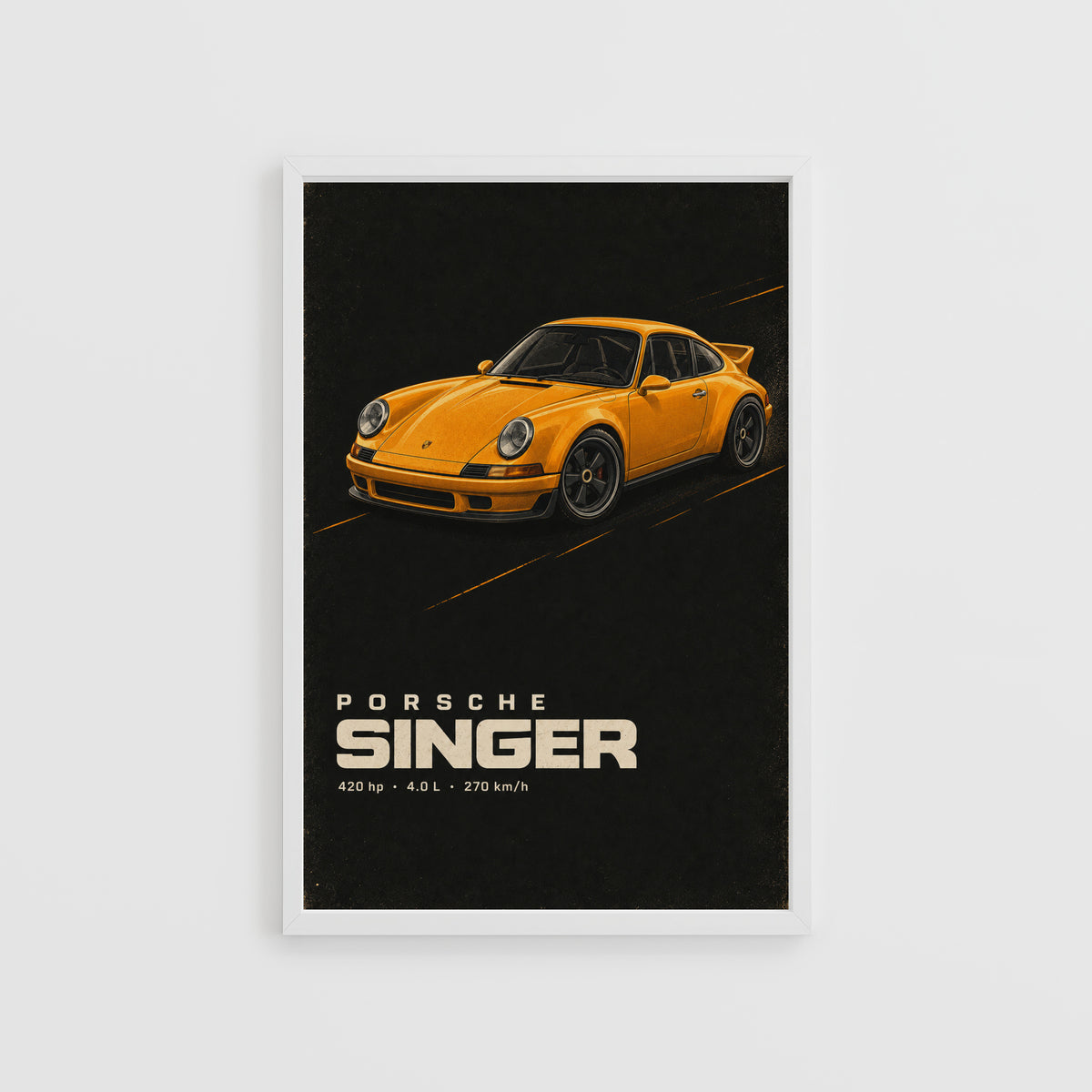 Vintage Porsche Singer 911 Print, Car Wall Art