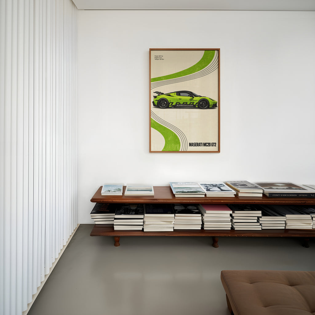 Vintage Maserati MC20 GT2 Print, Car Wall Art