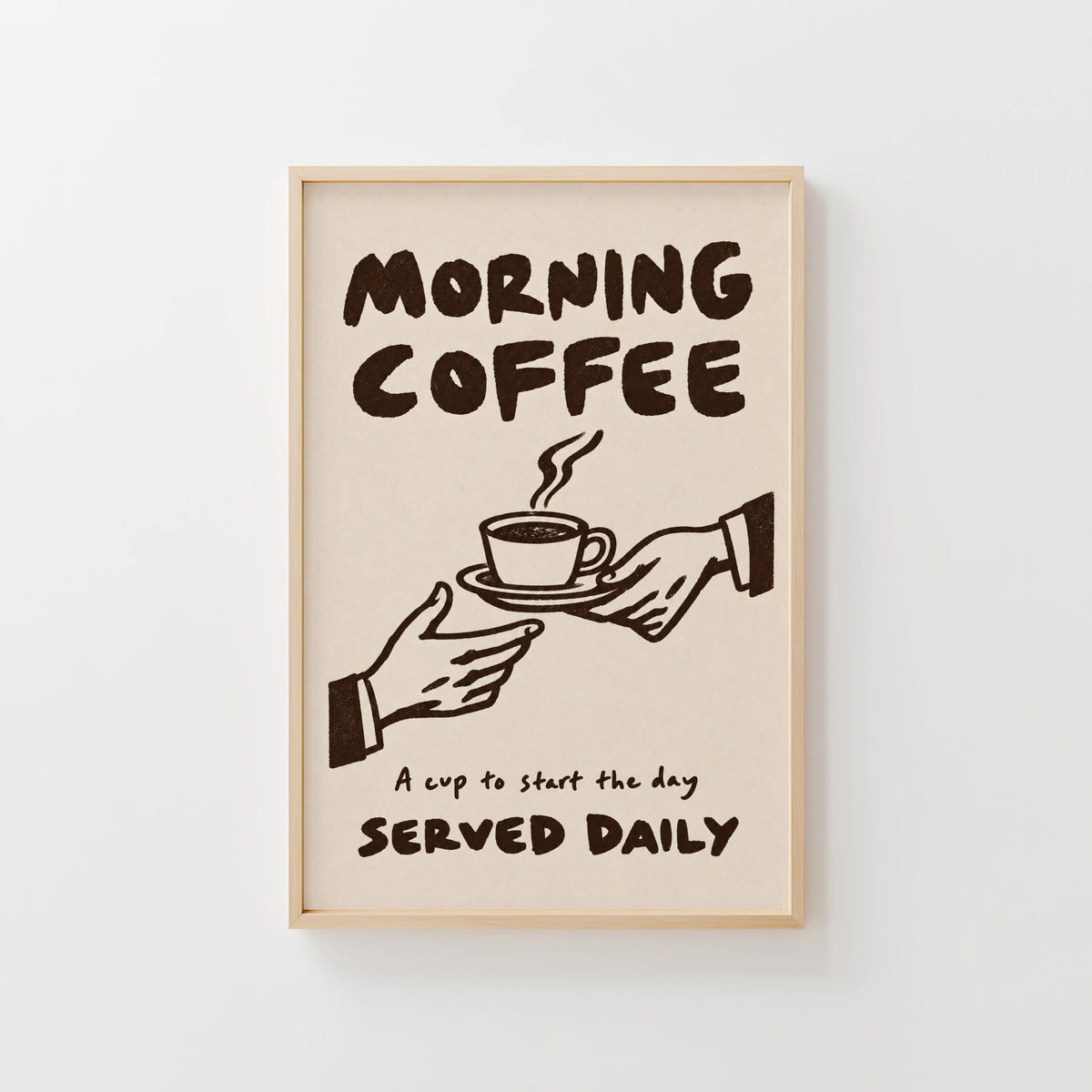 Vintage Coffee Print and Poster, Kitchen Wall Art Decor