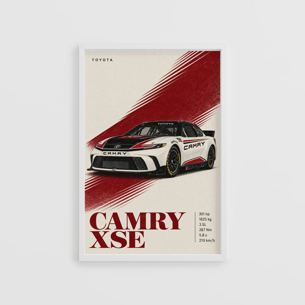 Vintage Toyota Camry XSE Print, Race Car Wall Art