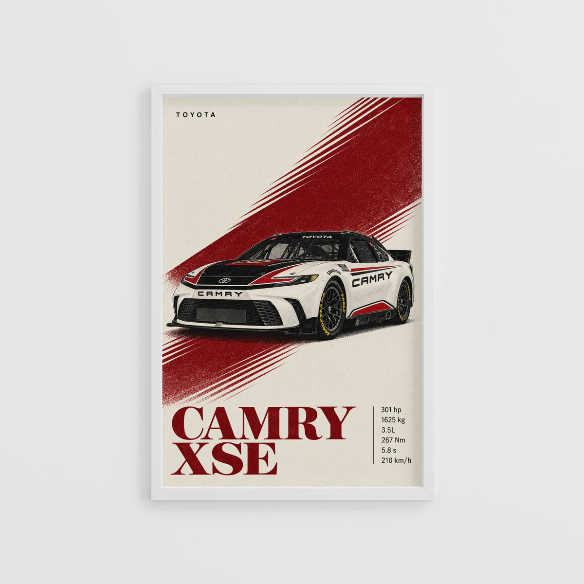Vintage Toyota Camry XSE Print, Race Car Wall Art