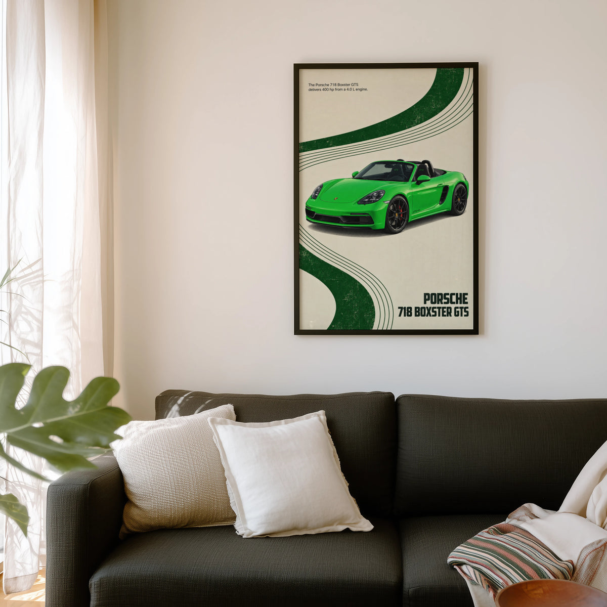 Vintage Print, Porsche Boxster GTS Car Wall Art