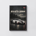 Vintage Bugatti Chiron Print, Supercar Wall Art