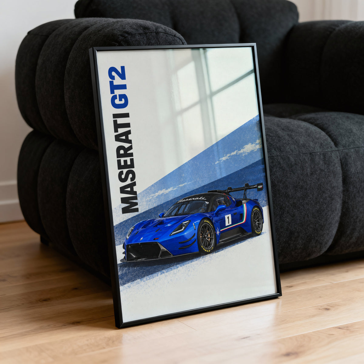 Vintage Maserati GT2 Print, Racing Car Wall Art