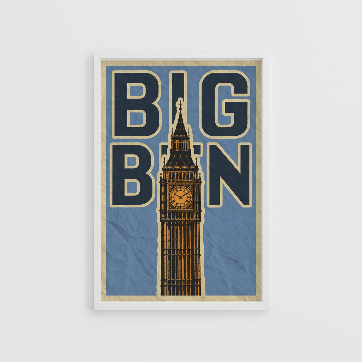 Vintage Big Ben Poster, London Wall Art, England Print