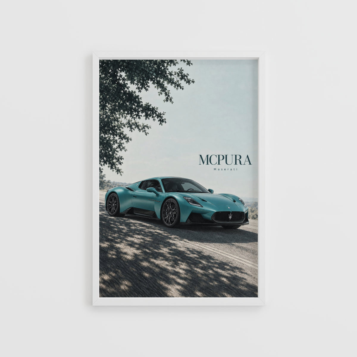 Vintage Maserati MC20 Supercar Print, Car Wall Art