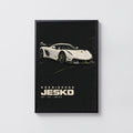 Vintage Koenigsegg Jesko Print, Supercar Wall Art