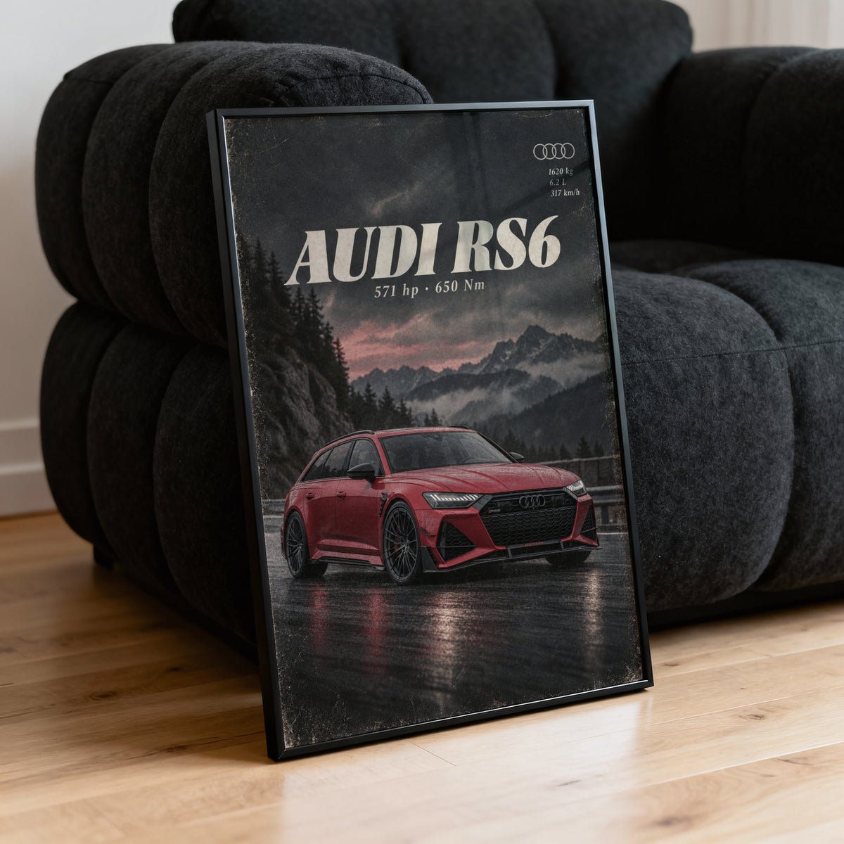 Vintage Audi RS6 Print, Car Wall Art, Avant