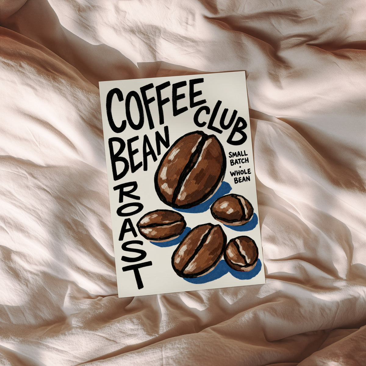 Vintage Coffee Bean Print and Poster, Kitchen Wall Art