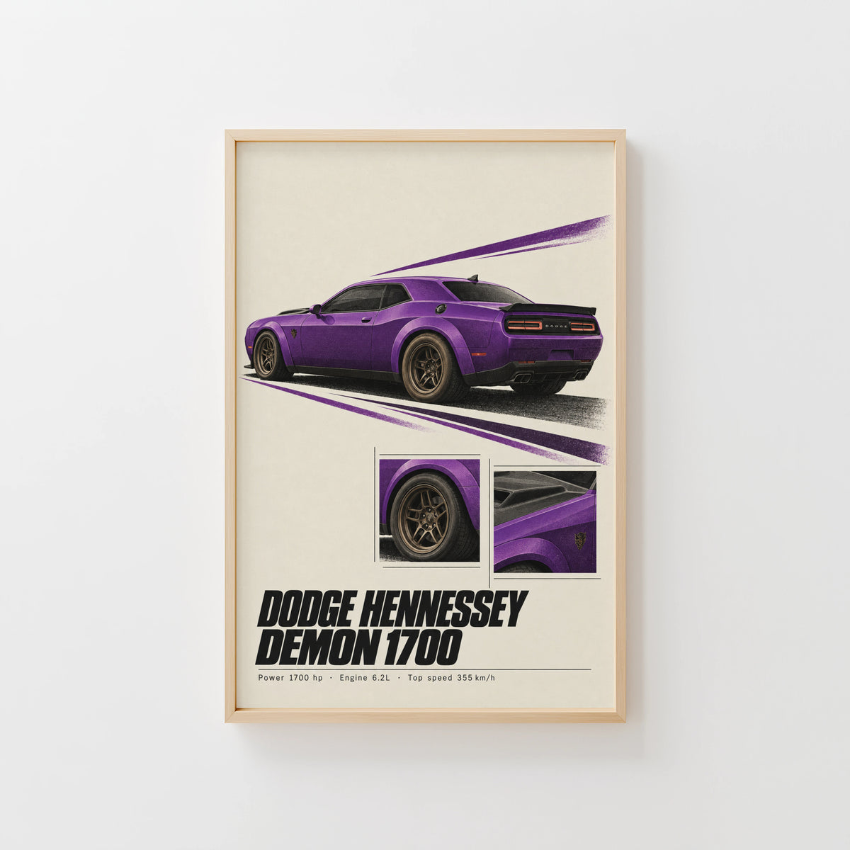 Vintage Dodge Demon Print, Poster, Muscle Car Wall Art