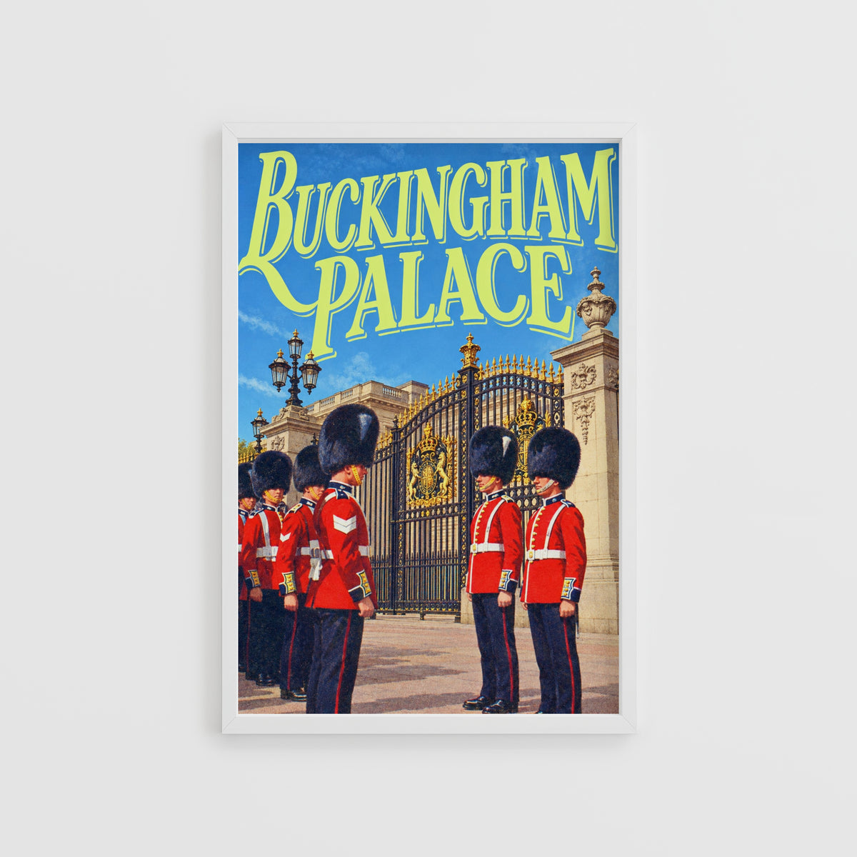 Vintage Buckingham Palace Poster, London Wall Art Print