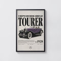 Vintage 1928 Mercedes-Benz Tourer Print, Classic Car Poster