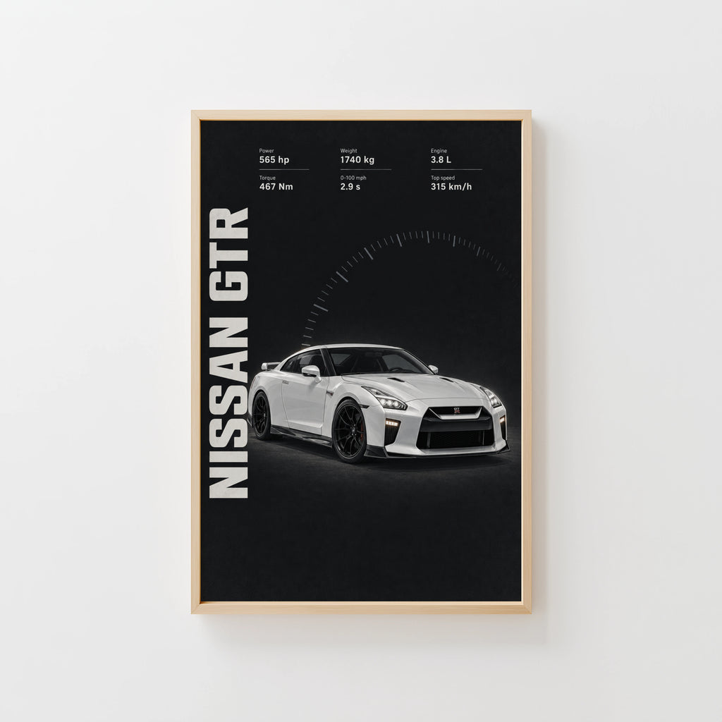 Vintage Nissan GTR Print, Car Wall Art