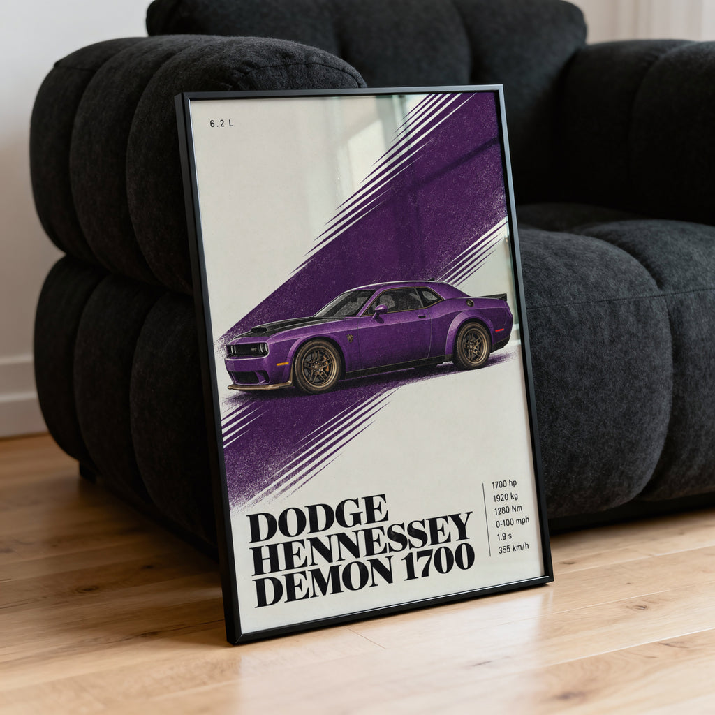 Vintage Dodge Demon Print, Muscle Car Poster