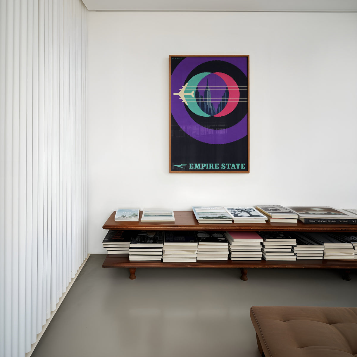 Vintage New York Poster, Empire State Wall Art, Print