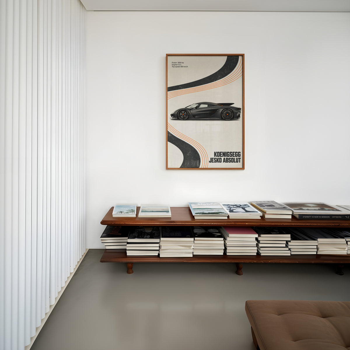 Vintage Koenigsegg Jesko Absolut Print, Supercar