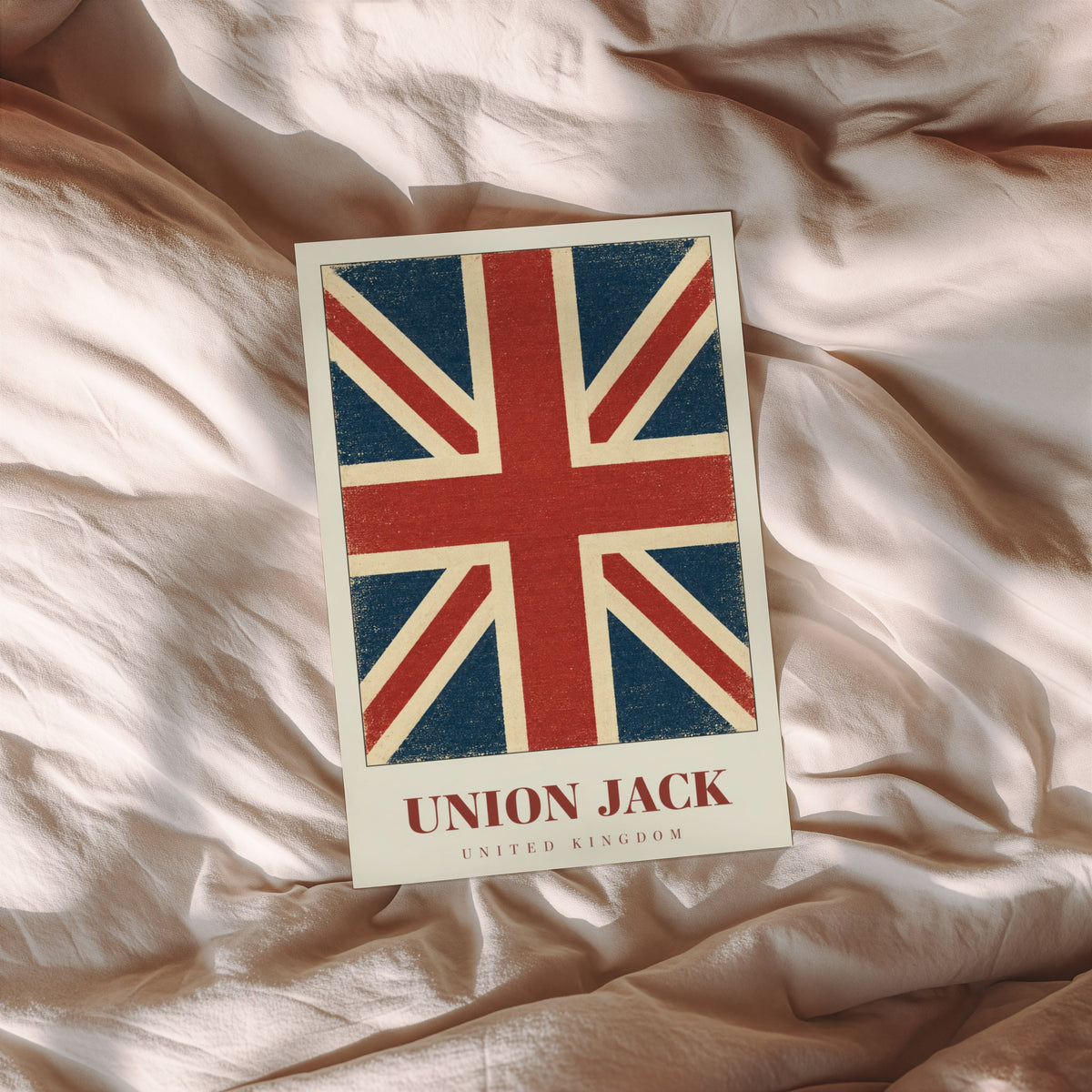 Vintage Union Jack Poster, UK Flag Wall Art, British Print