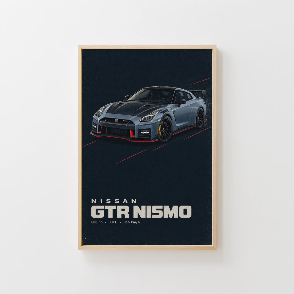 Vintage Nissan GTR Nismo Print, Car Wall Art