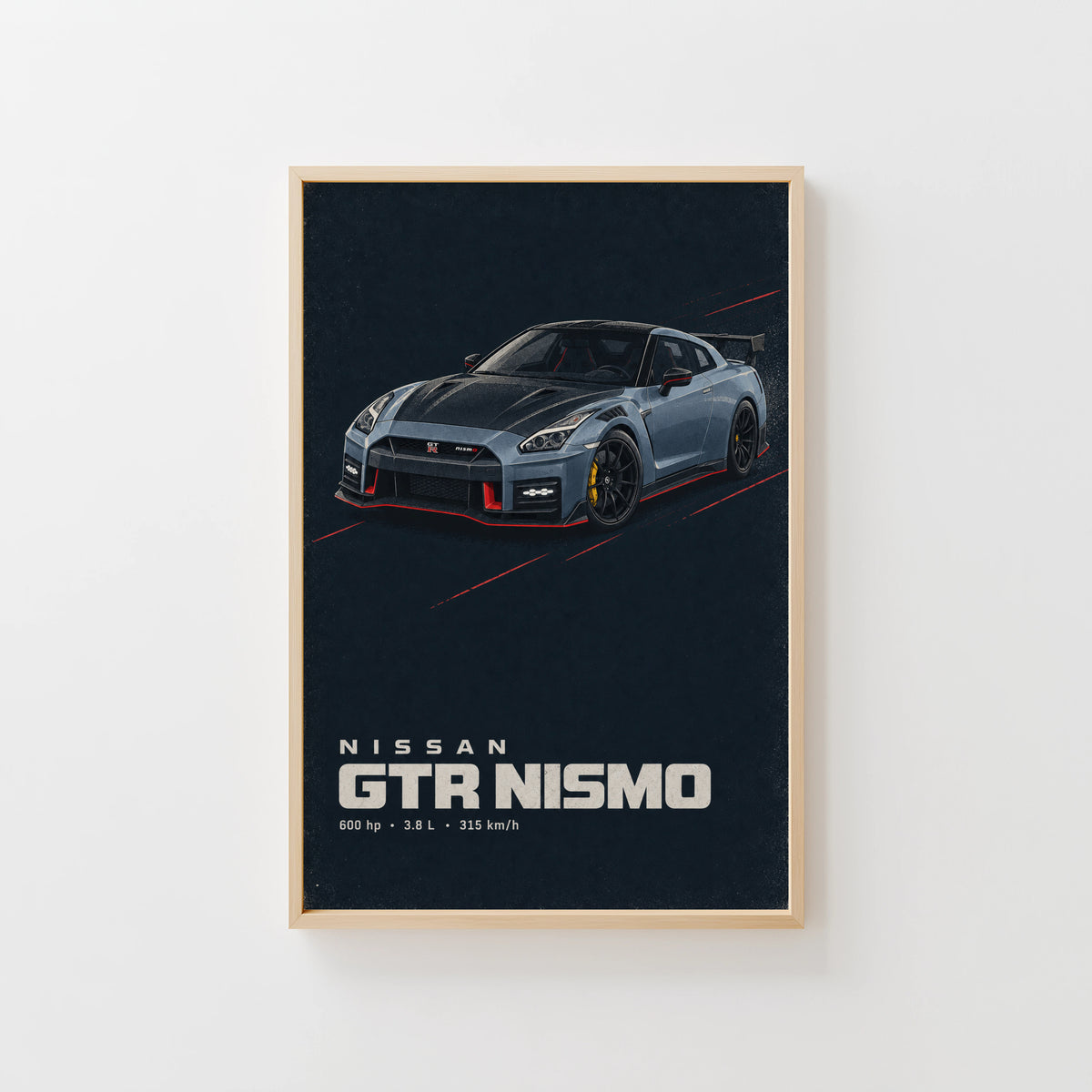 Vintage Nissan GTR Nismo Print, Car Wall Art