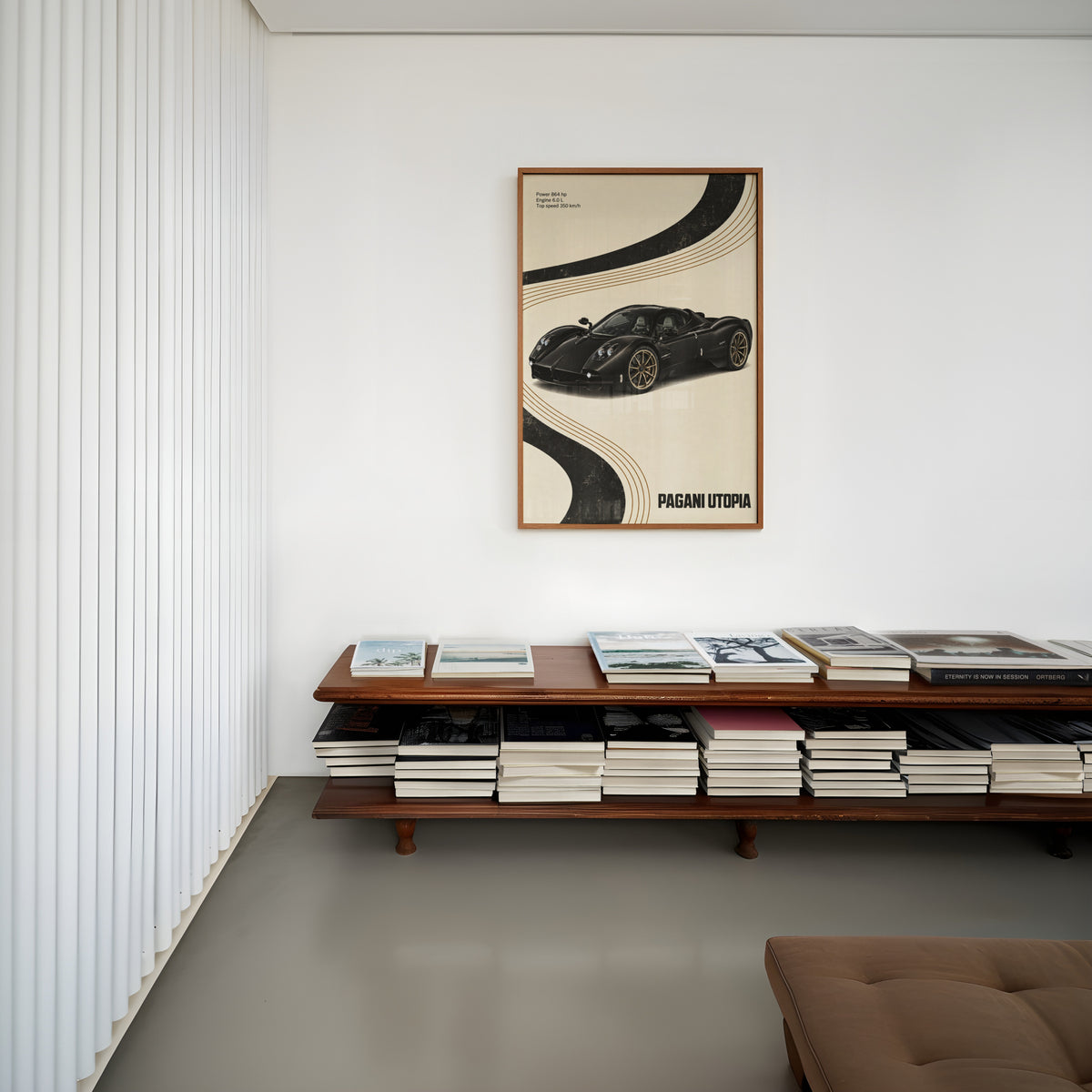Vintage Pagani Utopia Print, Hypercar Wall Art