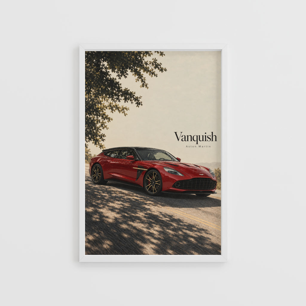 Vintage Aston Martin Vanquish Print, Car Wall Art