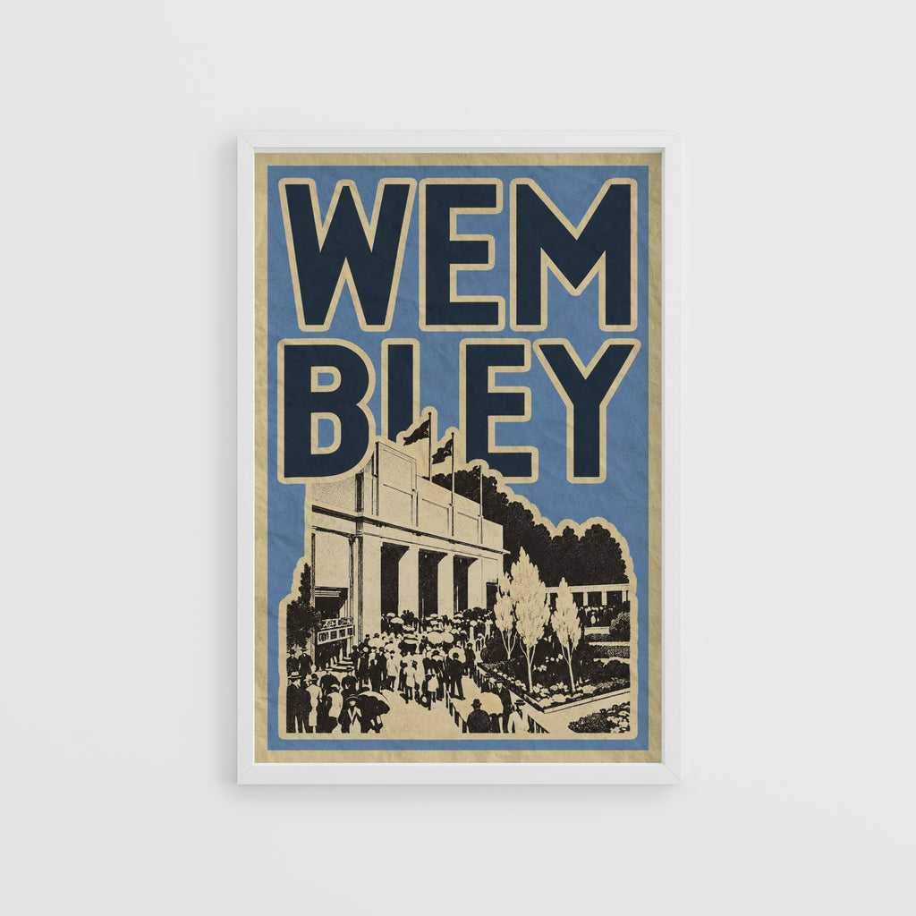 Vintage Wembley Poster, London Wall Art, England Print