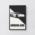 Vintage Koenigsegg Jesko Print, Hypercar Wall Art
