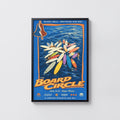 Vintage Surf Print and Poster, Board Circle Wall Art