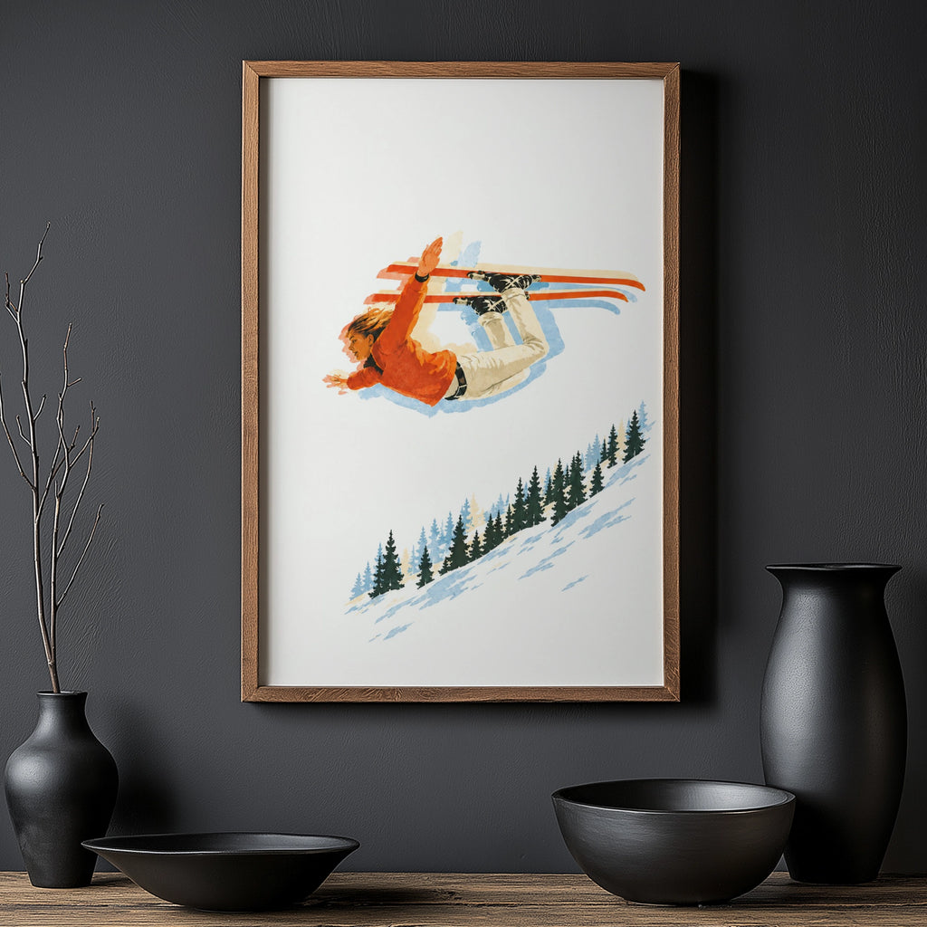 TEST frame picker - Vintage Ski Jump Print