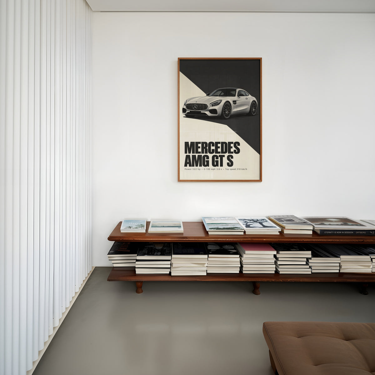 Vintage Mercedes AMG GT S Print, Car Wall Art