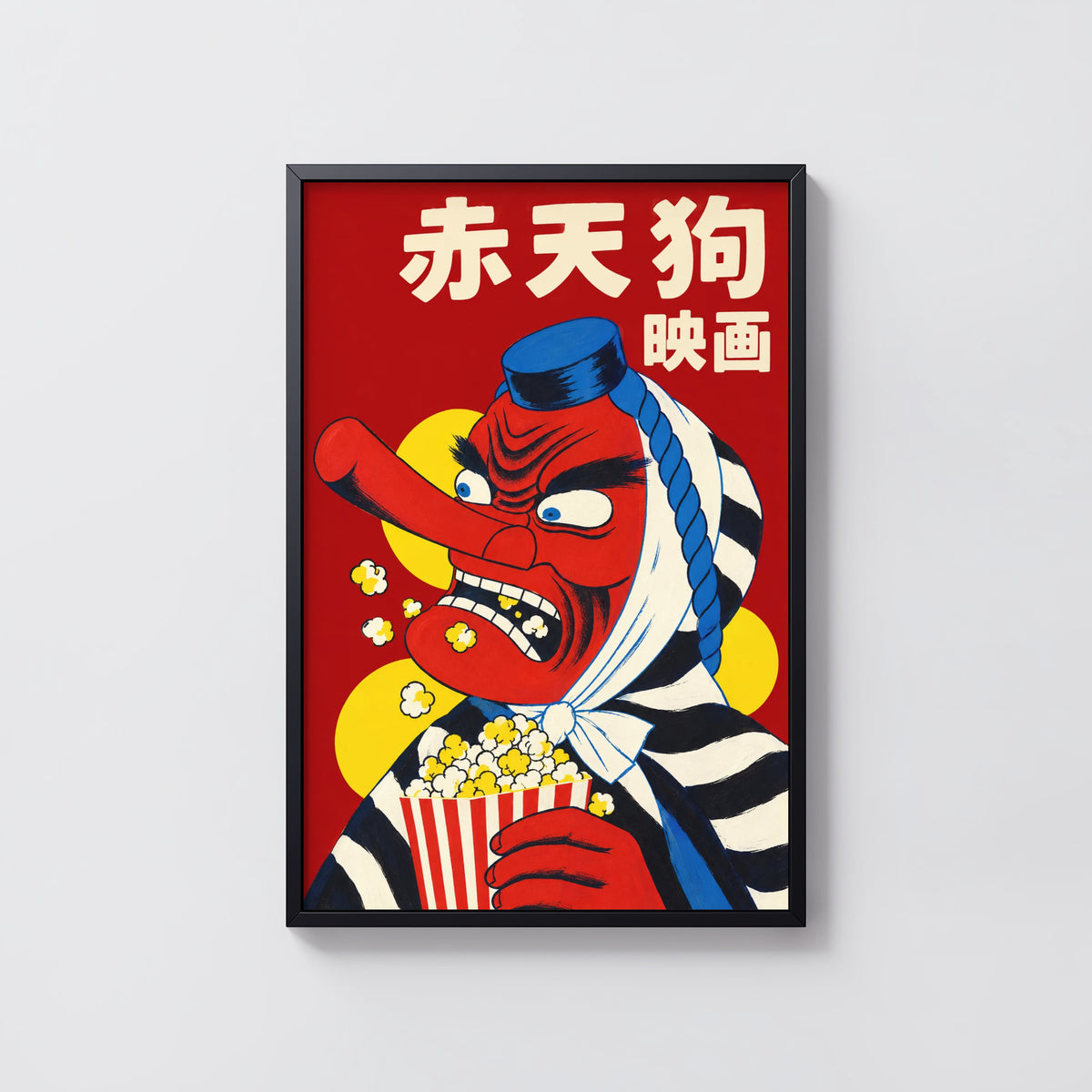 Vintage Tengu Print and Poster, Japanese Popcorn Cinema Art