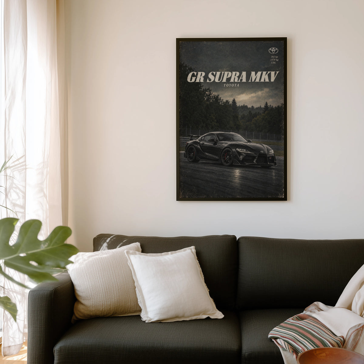 Vintage Toyota GR Supra Print, Car Wall Art