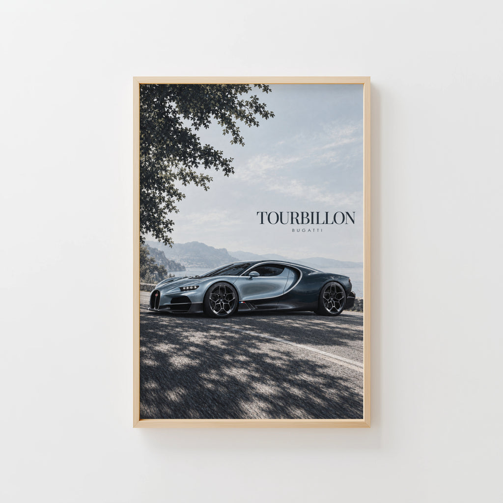 Vintage Bugatti Tourbillon Print, Car Wall Art